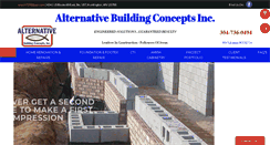 Desktop Screenshot of alternativebuildingconceptsinc.com