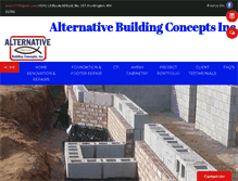 Tablet Screenshot of alternativebuildingconceptsinc.com